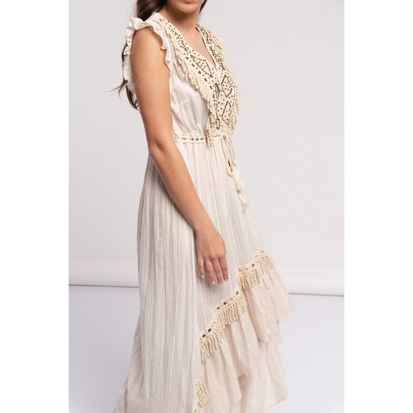 Boho Handmade High-Low Maxi Dress - Picture 2 of 4